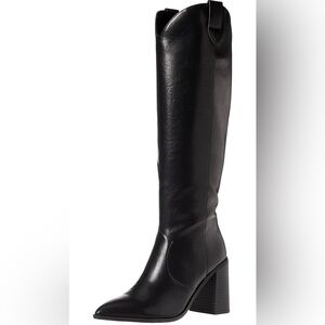 The Drop - Elegant Black Knee-High Women's Boots